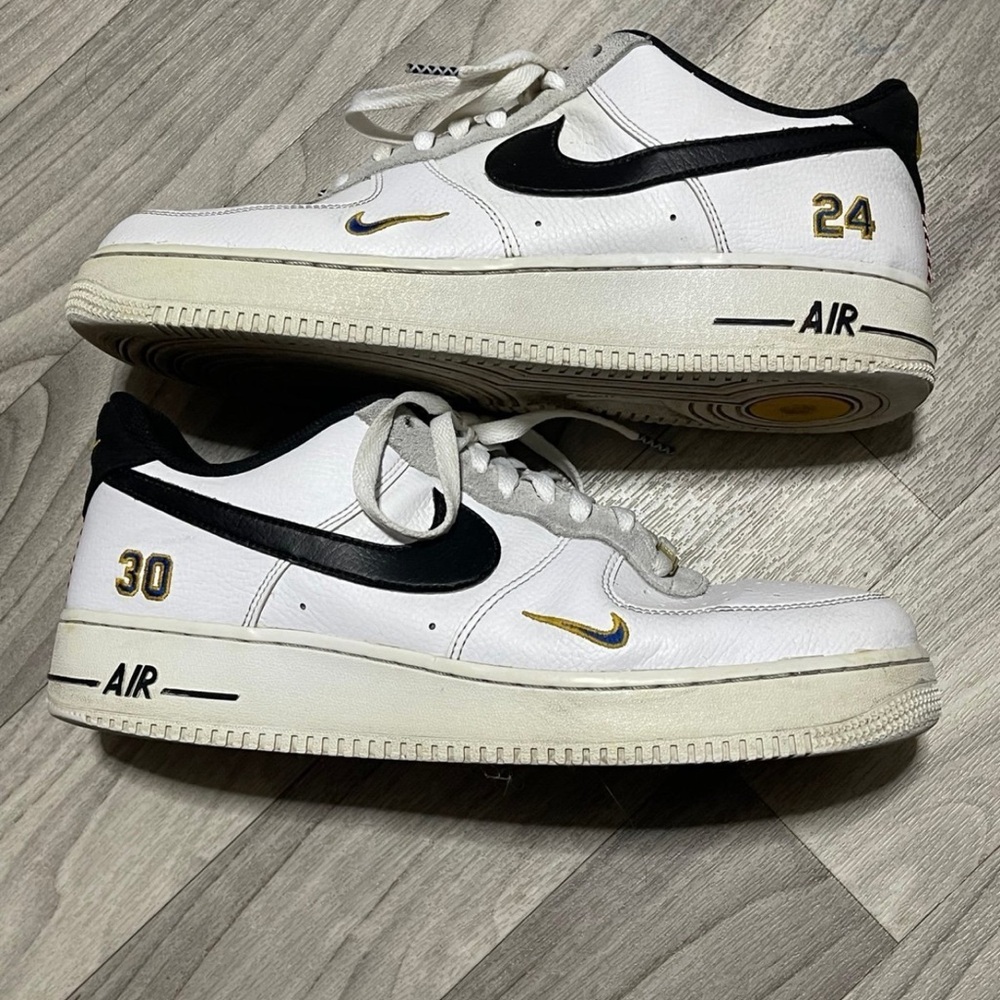Ken Griffey JR Nike White and Black Air Force 1 Sneakers